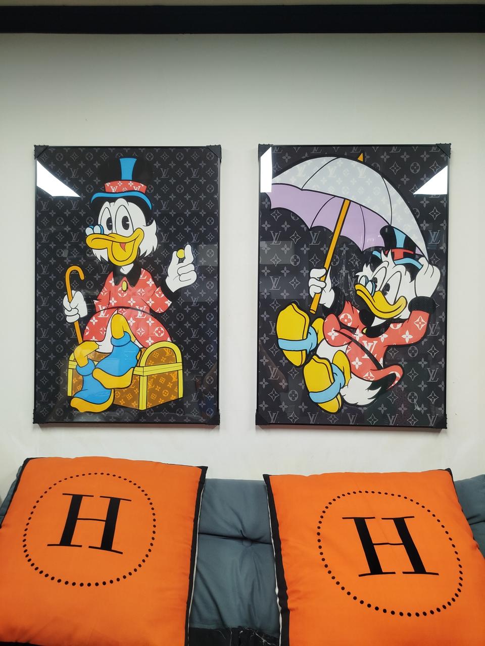 미키마우스 도널드덕 루이비통 그림액자 그림 액자 팝아트 명품그림 명품액자