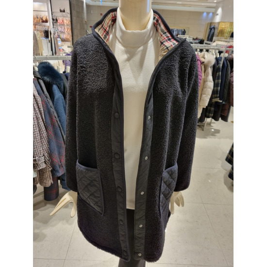 뽀글이 퀼팅 코트