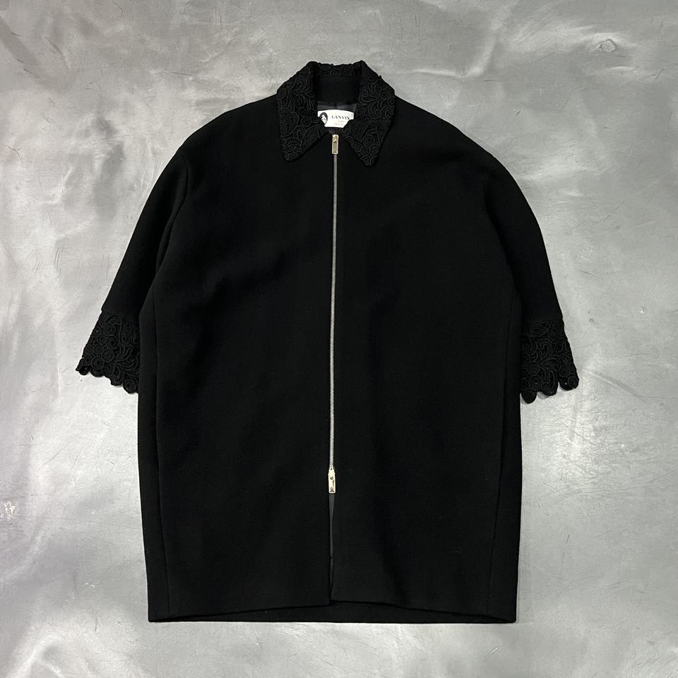 랑방 레이스 카라 집업 코트 y14741 