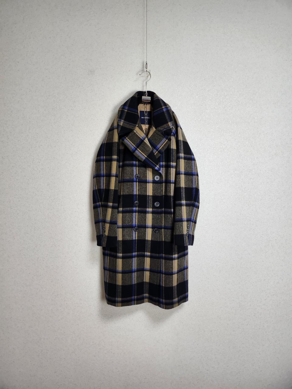 빈폴 울100% 체크코트55 (새제품)