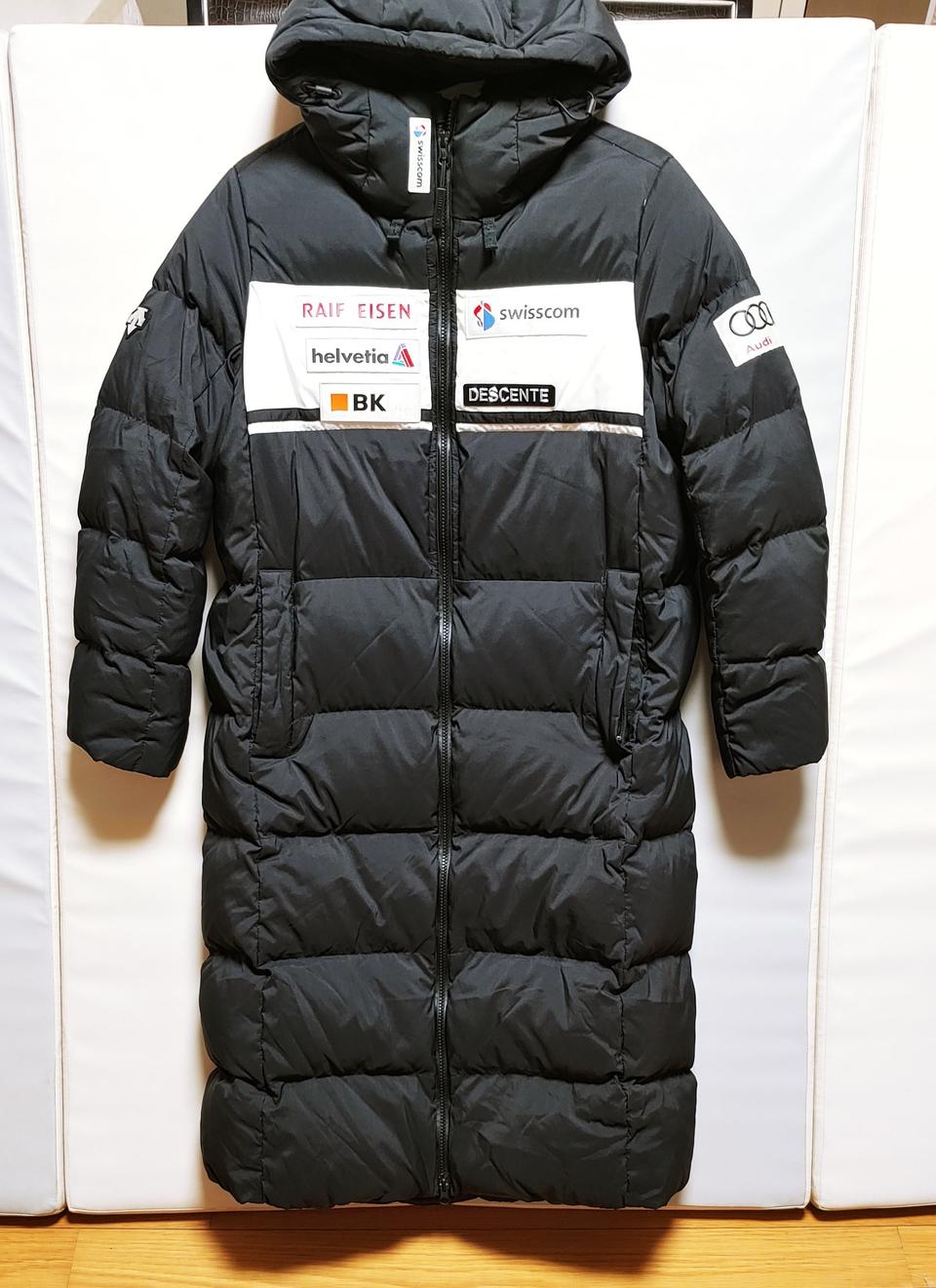 [S] 데상트 아우디 스키 롱패딩점퍼 블랙1387