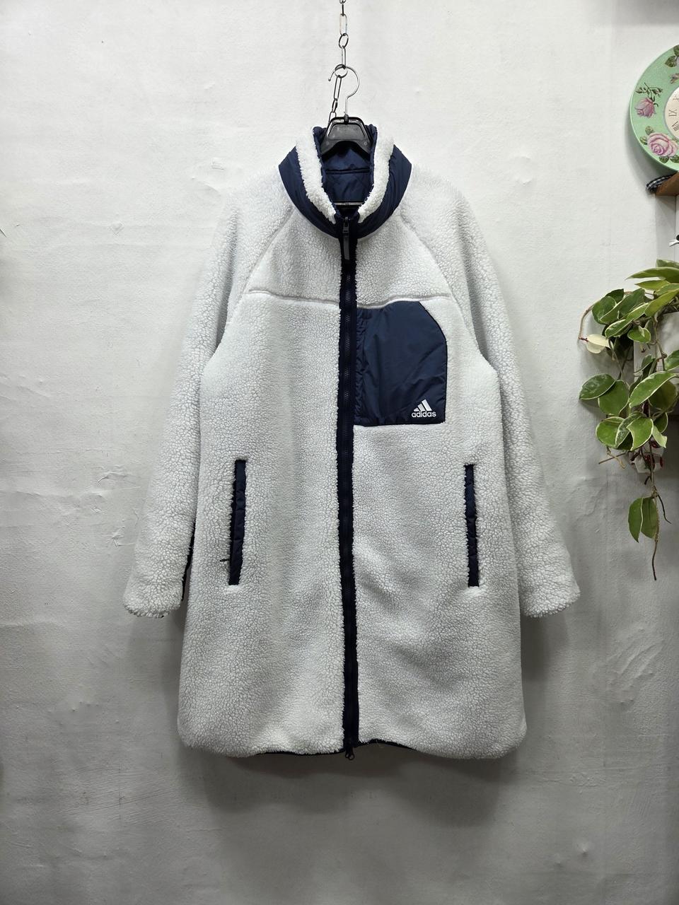 아디다스 리버시블 쉐르파 롱 후리스 3XL