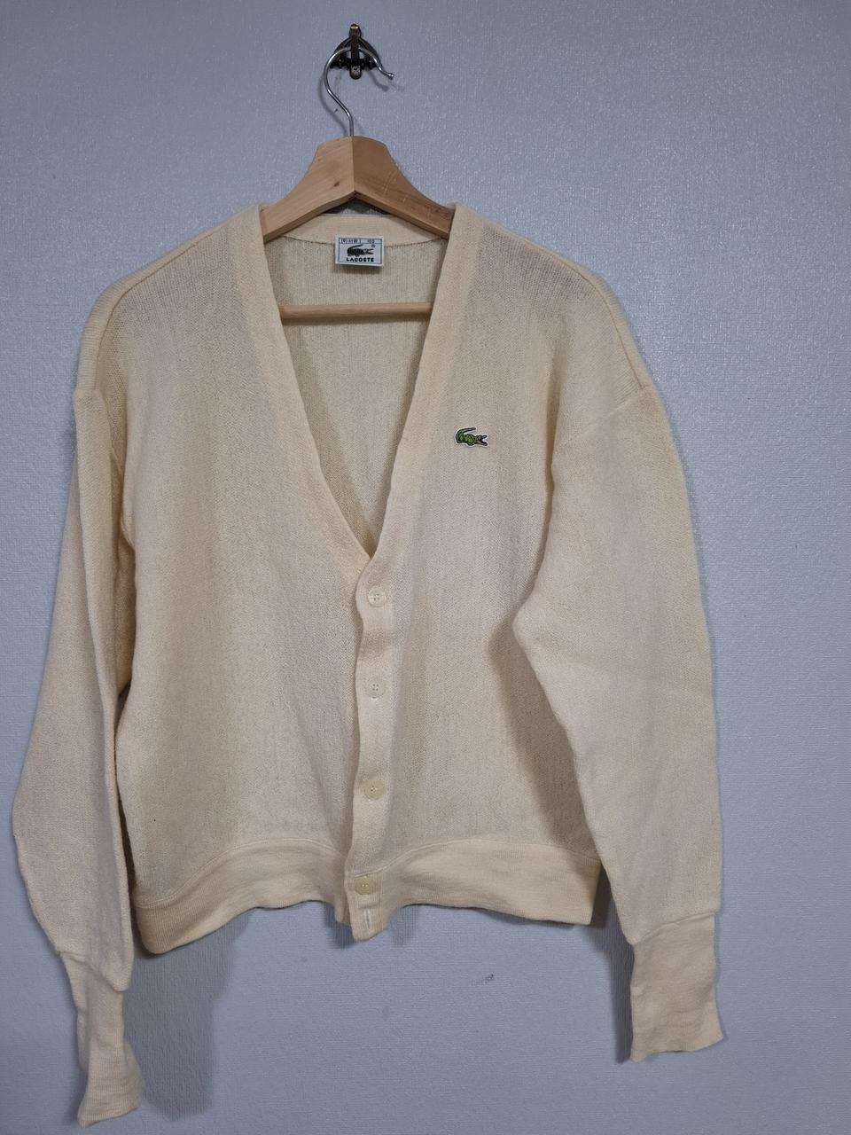 라코스테 크롭 알파카 니트가디건 100
