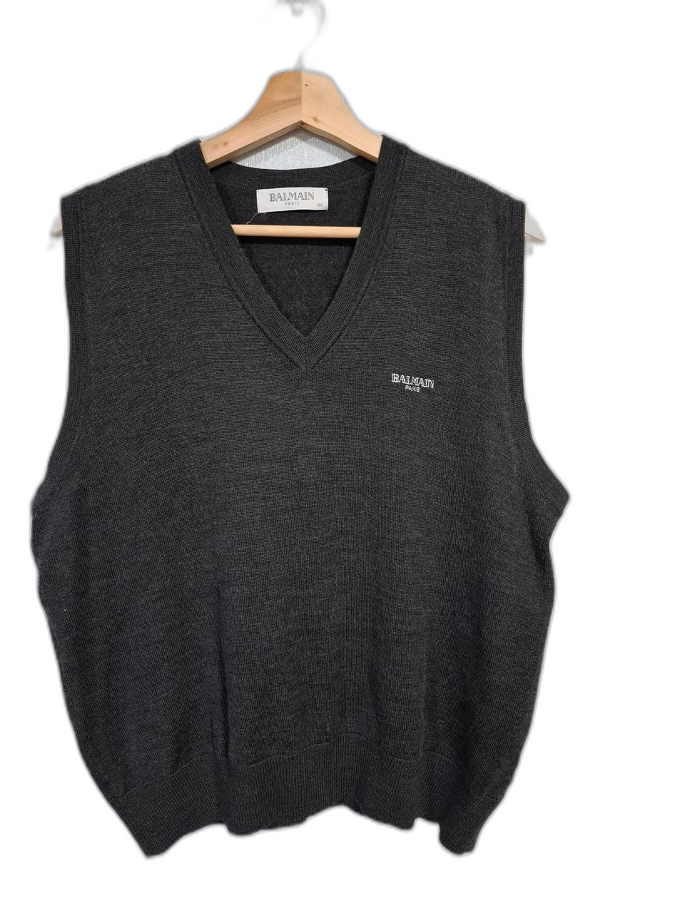 발망 크롭 브이넥 니트조끼 105