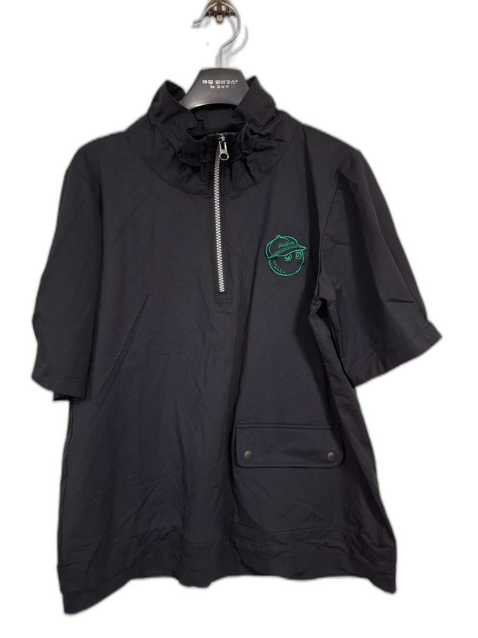 말본 여성 반집업 골프티 M