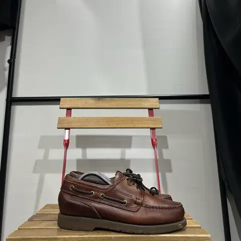 UK7) 세바고 로퍼 남성 남자 구두 보트 슈즈 브라운