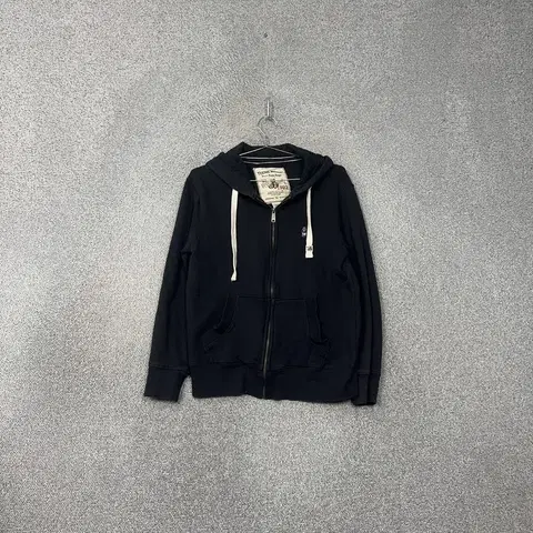 티니위니 블랙 베어 로고 코튼 후드집업 M