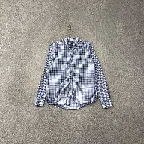 티니위니 캐주얼 베어 로고 블루 체크 셔츠 XL