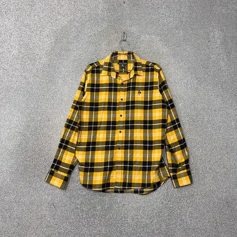 티니위니 로고 베어 옐로우 체크 남방 XL