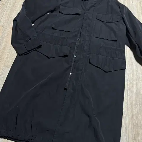 검정색 후드 야상 점퍼 PLAC