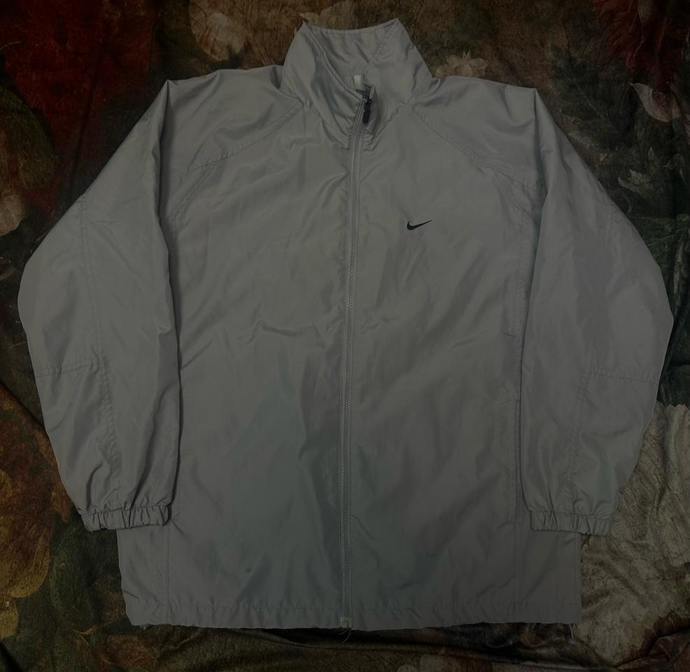 나이키 빈티지 올드스쿨 스우시 스몰로고 그레이바람막이 95 아디다스