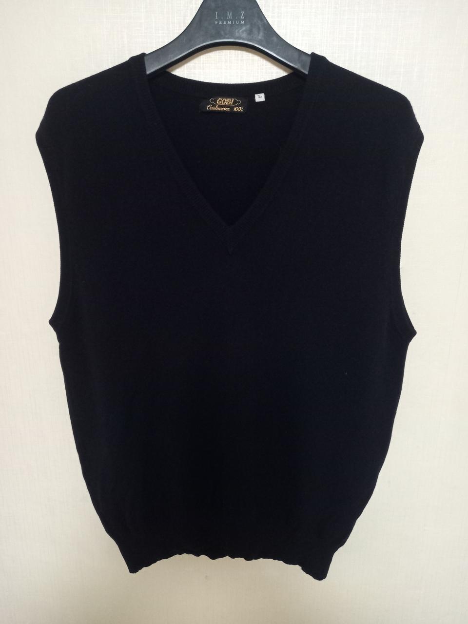 고비 V넥 캐시미어 100% 니트조끼 105