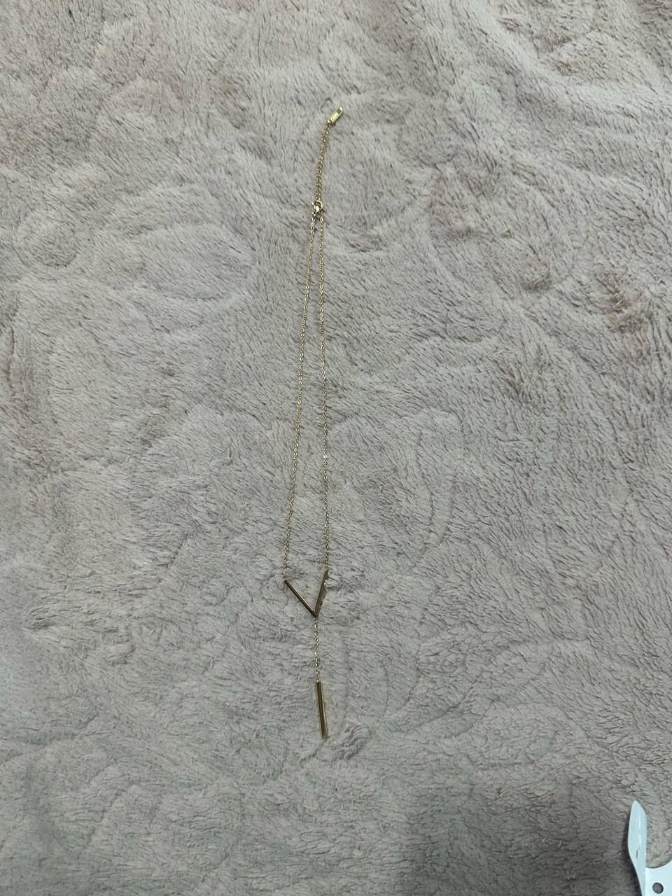 골드 스테인리스 스틸 드롭 스테이션 목걸이 팝니다