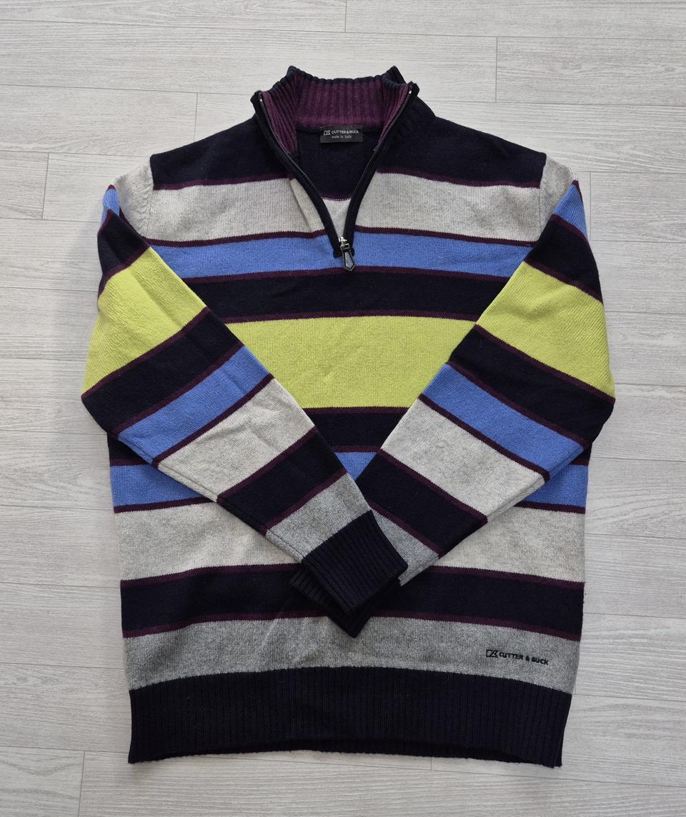 커터앤벅  반짚업니트 남성 100