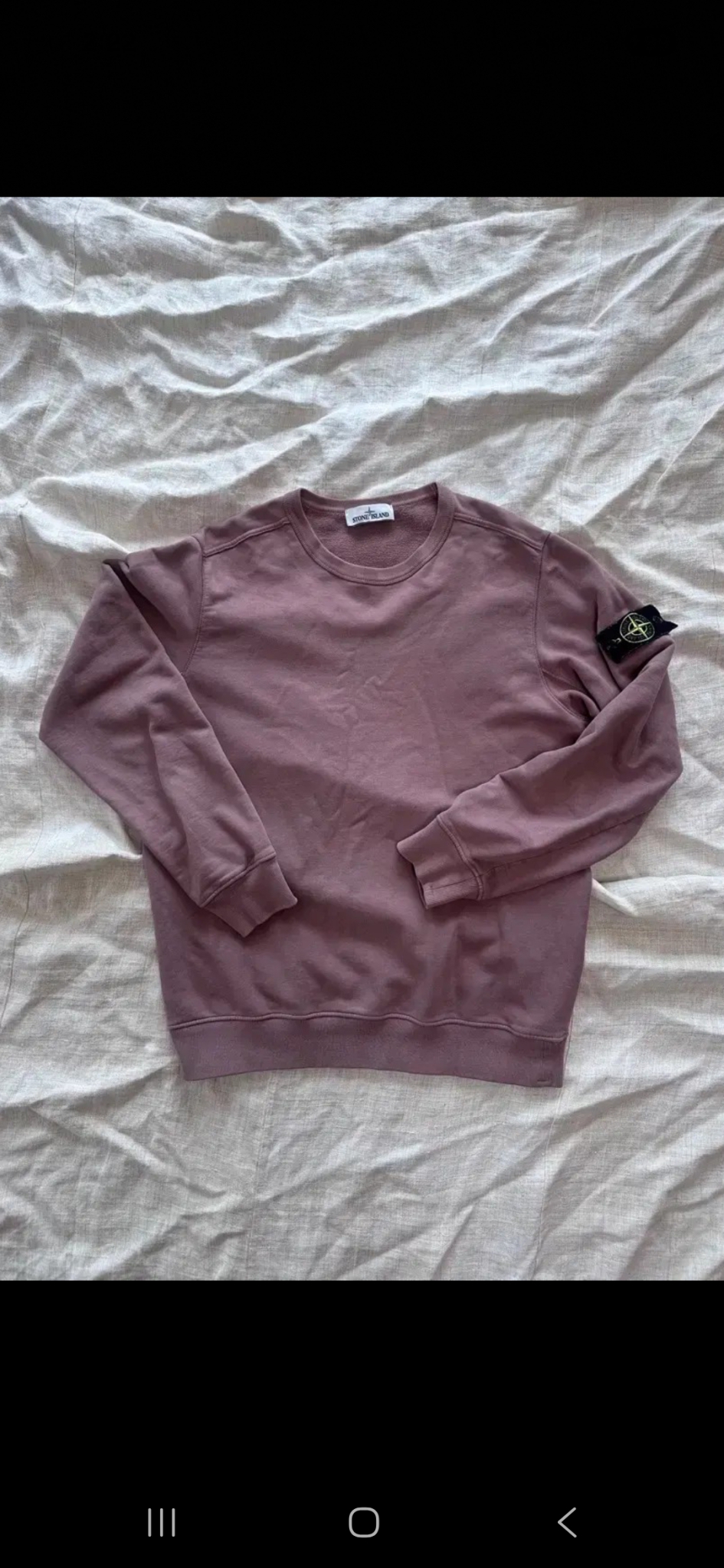 스톤아일랜드 맨투맨 백화점판 한글택 정품 A급 XL 안감기모