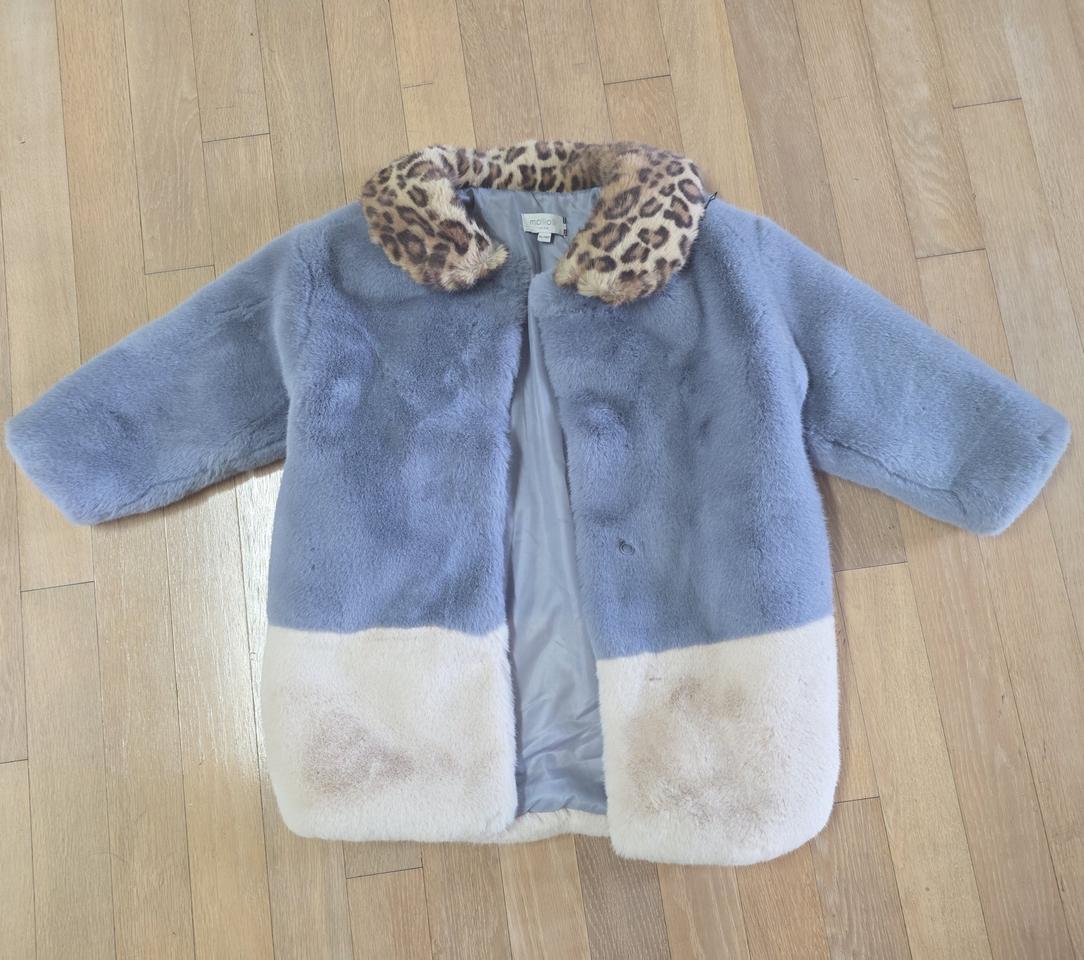 몰리올리 여아 퍼 코트 XL/140 molliolli 몰리올리 퍼 칼라