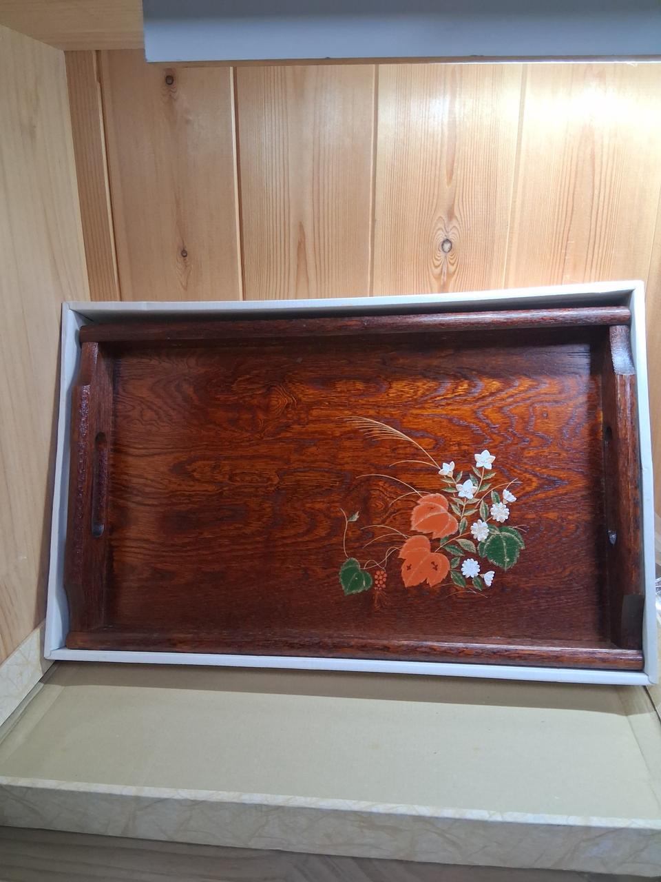 빈티지 우드 트레이 나무  쟁반