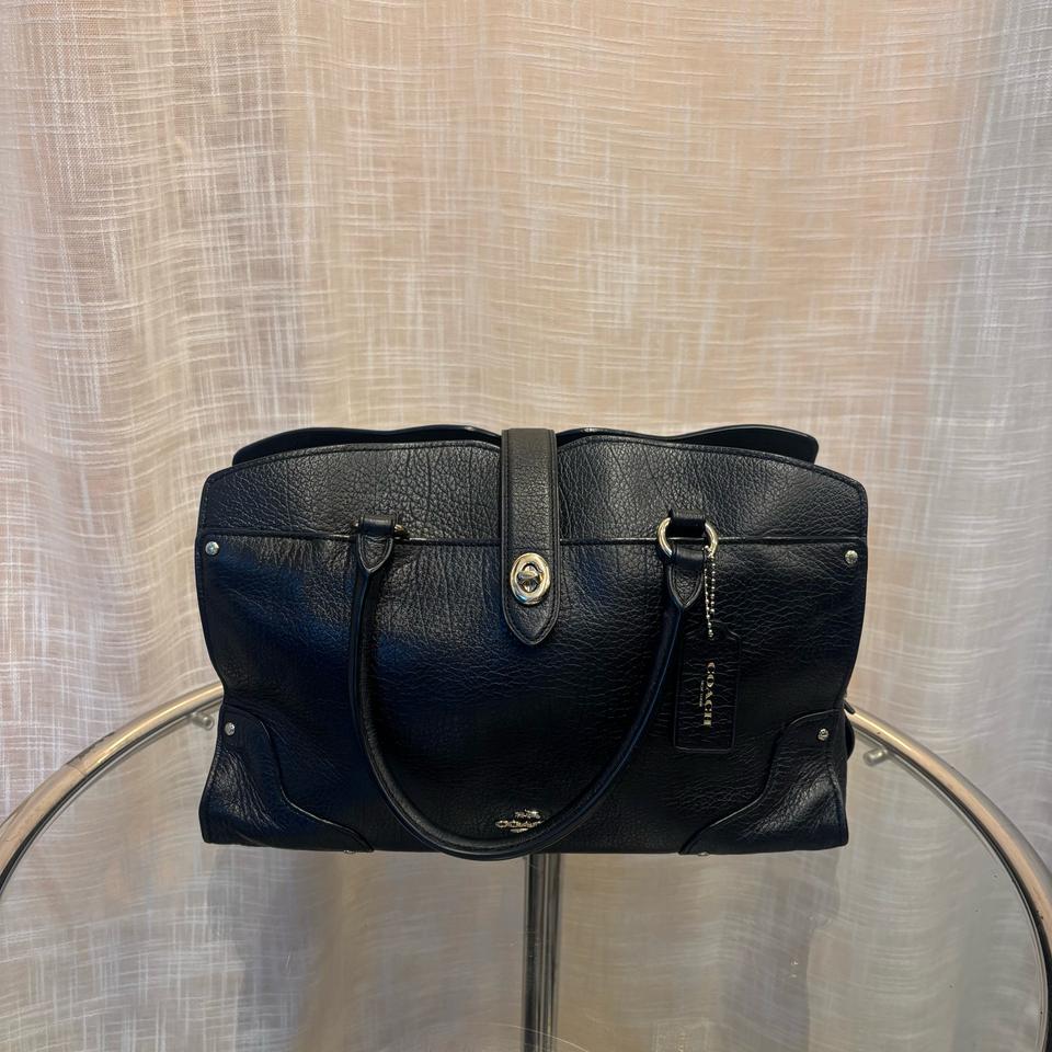 정품 코치 가죽 토트백