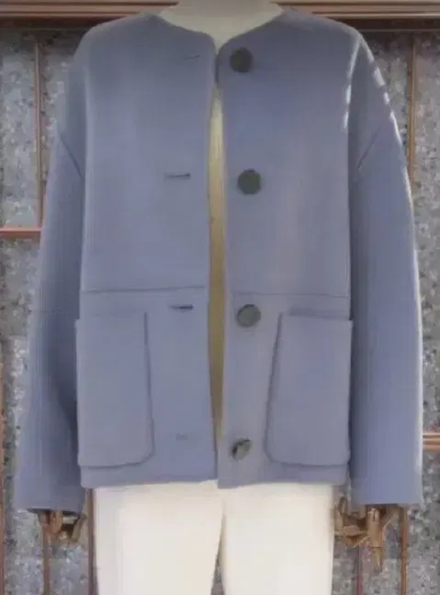 LIST 리스트 캐시미어 함유 핸드메이드 자켓 55사이즈 새제품스카이블루