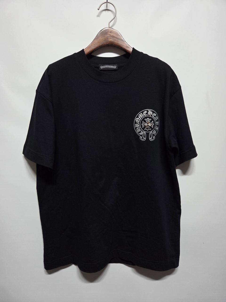 (S) 100 크롬하츠 블랙 홀스슈 반팔티