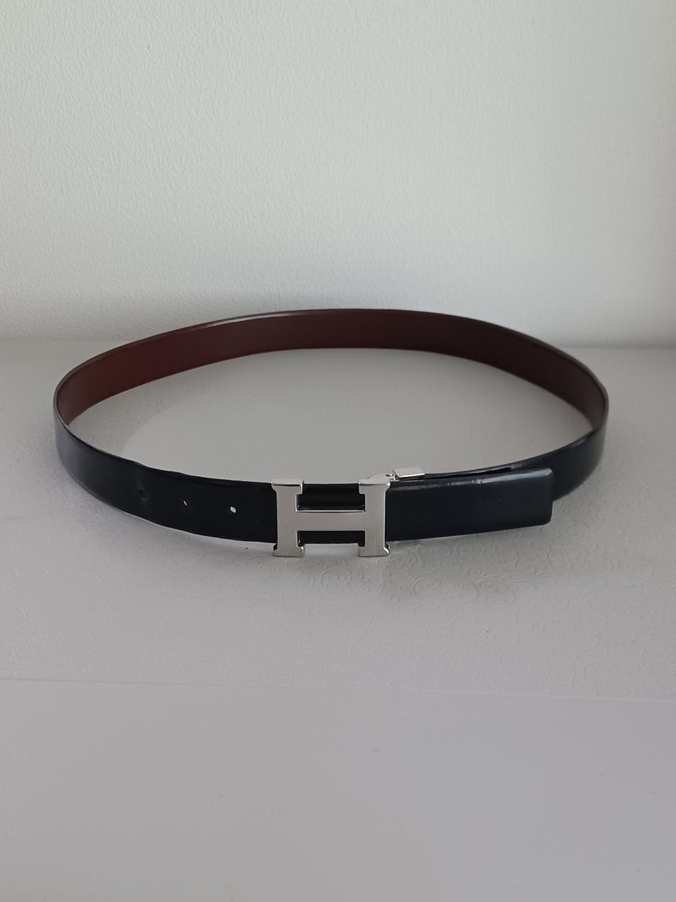 H 버클 신사정장 양면 가죽벨트