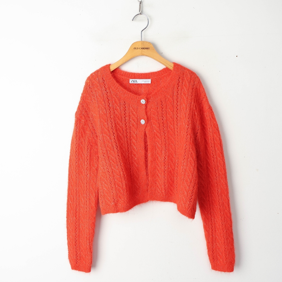 66/자라 알파카 숏 니트 가디건