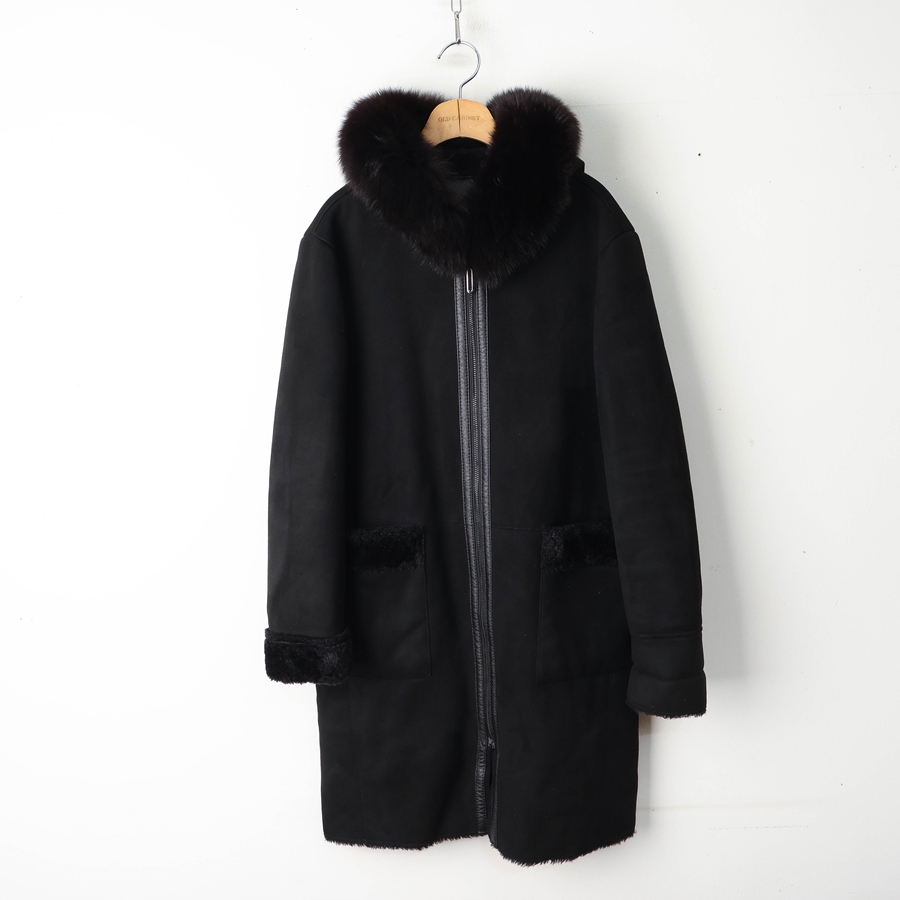 55/ANNONCE 폭스후드퍼 인조 무스탕