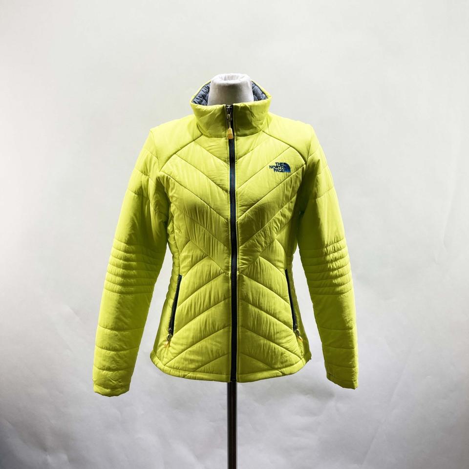 노스페이스 여성경량패딩 형광연두 85S 진스센스