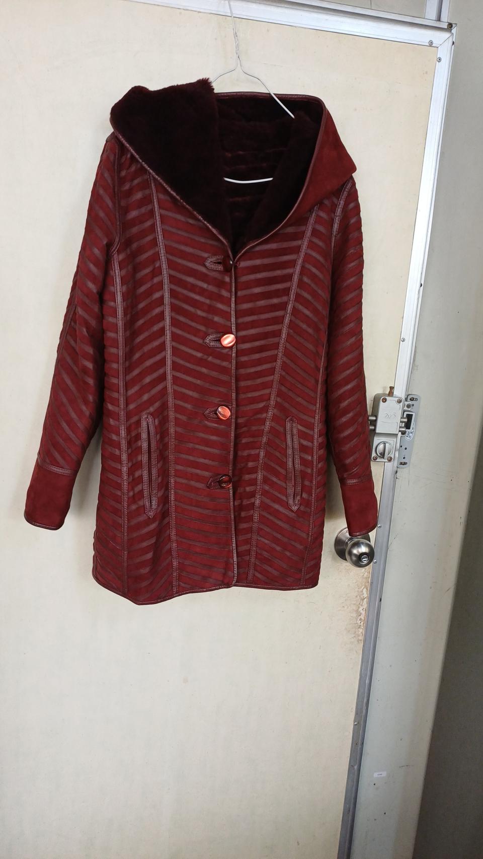 에멜다40여성무스탕나죽자켓55싸이즈