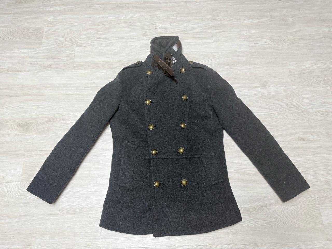 [S] 칼리코 리본 마스터 아티잔 클래식 울 체스터 코트 자켓