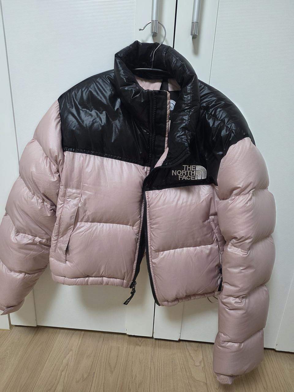 노스페이스 눕시 숏패딩 핑크 M(90)