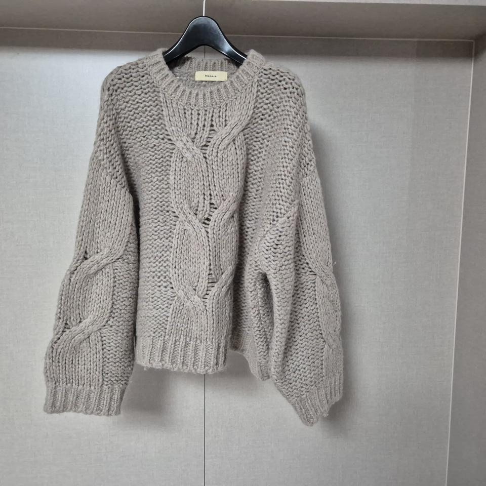 마레 MARAIS 오버핏 케이블 니트 77까지 착용가능 