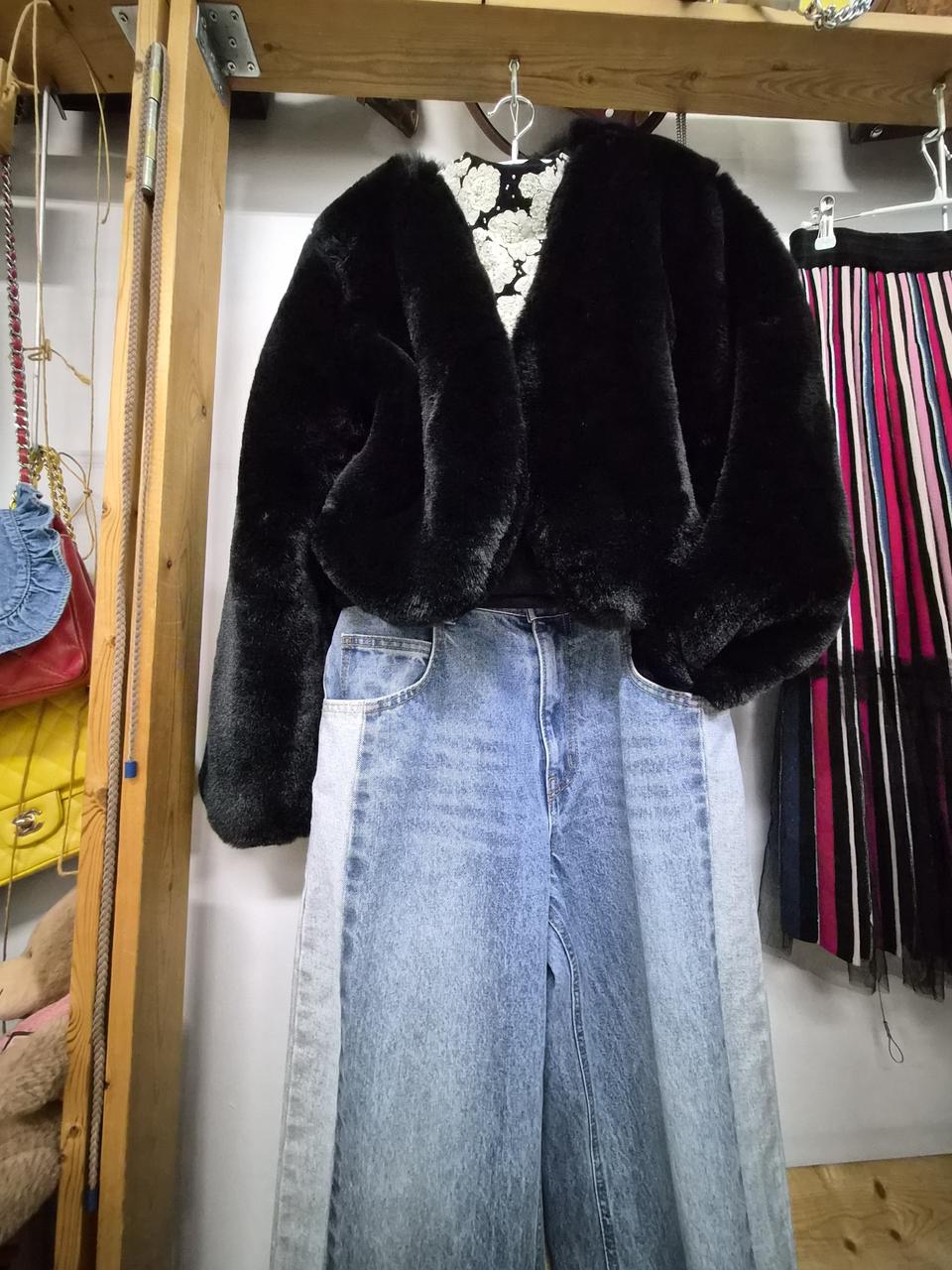 질스튜어트 에코밍크퍼 자켓. sickos 빈티지데님