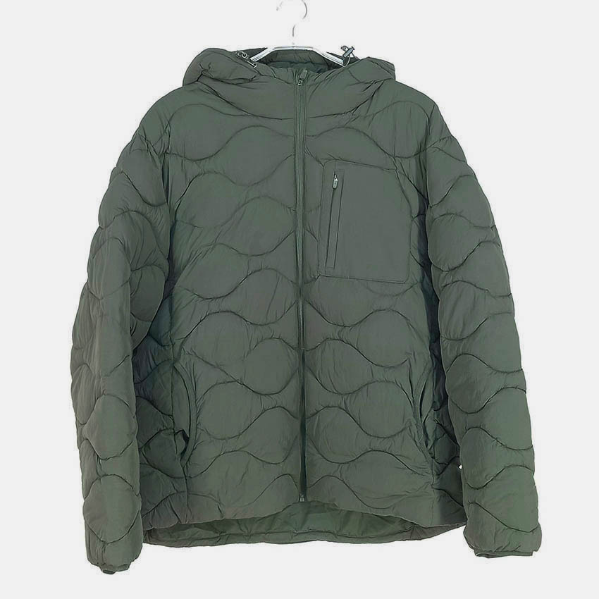 에디바우어 남성 후드고정 퀄팅 패딩자켓 카키115 (HU42014)