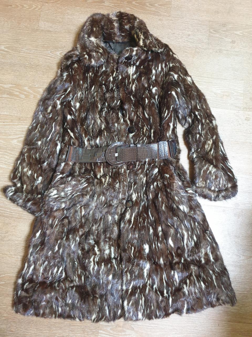 최고급 천연밍크 호피무늬 롱코트 무스탕