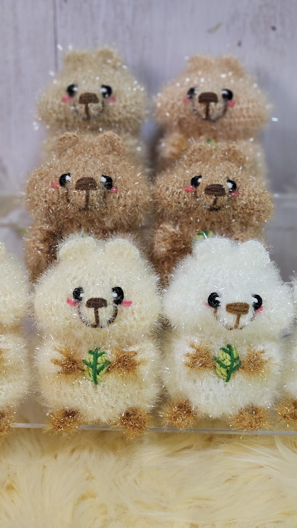 쿼카 손뜨개 동물수세미