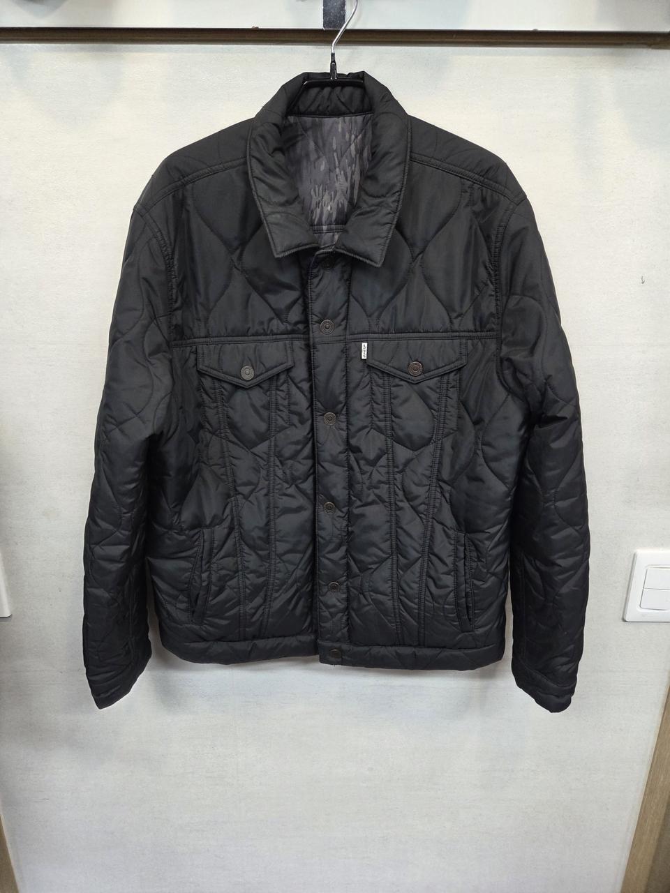 리바이스 밀리터리 카모 리버시블 퀄팅 트러커 패딩자켓 L