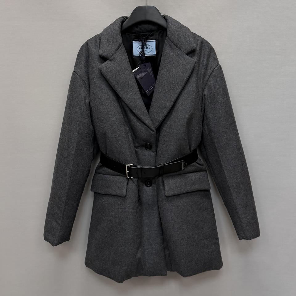 프라다 벨티드 캐시미어 싱글 패딩 자켓 ( 44 55 ) 