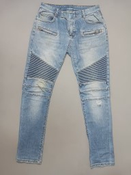 [31] 발망 연청 스크래치 바이커진 청바지