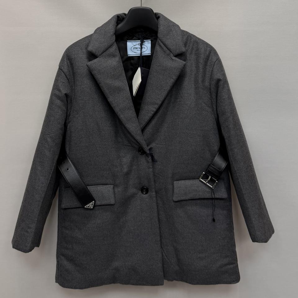 프라다 벨티드 캐시미어 싱글 패딩 자켓 ( 44 55 ) 