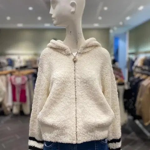 21 오즈세컨 패턴 덤블 후드 자켓 90