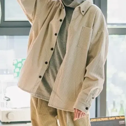 더블유브이프로젝트 프레첼 코듀로이 셔츠 L