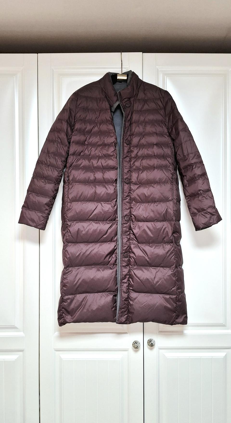 밀라노스토리 리버시블 구스 롱패딩 (택달린 새옷)