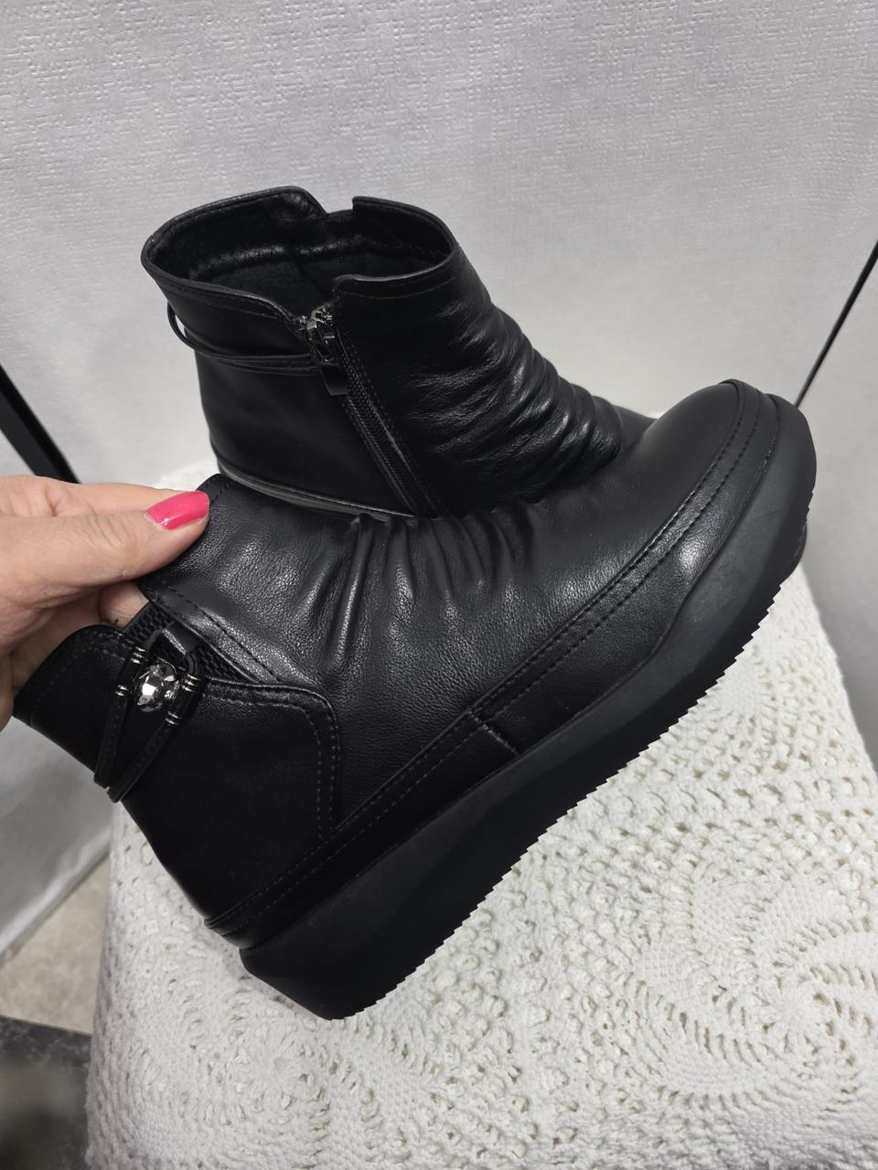 ♦가죽미들부츠