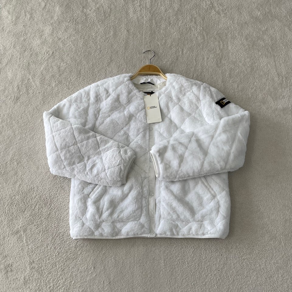 (새상품) M 내셔널 여성 에코퍼 퀼팅 후리스자켓 지오그래픽