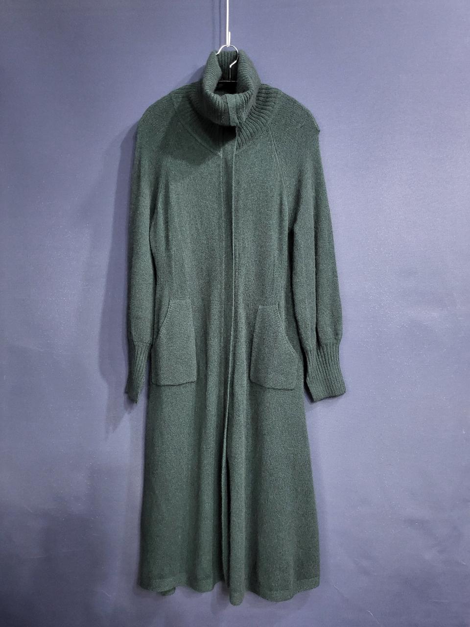 지스튜디오 양모.너구리 니트 롱집업