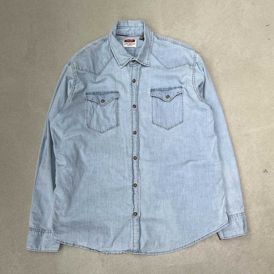 랭글러 투포켓 데님셔츠 s08859