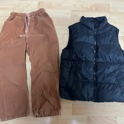 13호 120사이즈 올드네이비 패딩조끼 골덴바지