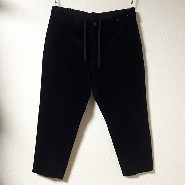 36~38/유니클로 블랙 코듀로이 스트링 앵클팬츠/36-1116