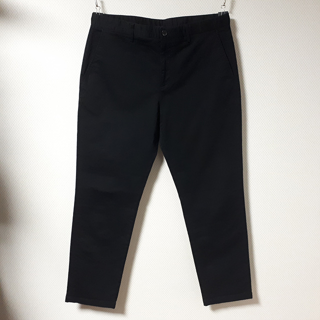 36/무신사스탠다드 블랙 테이퍼드핏 치노팬츠/36-1117
